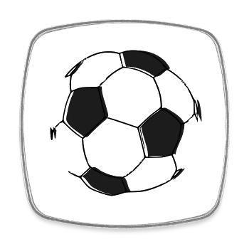 Fußball Ball Fußballspieler Fußballfan Sport 1 - Viereckiger Kühlschrankmagnet - Weiß - Vorne