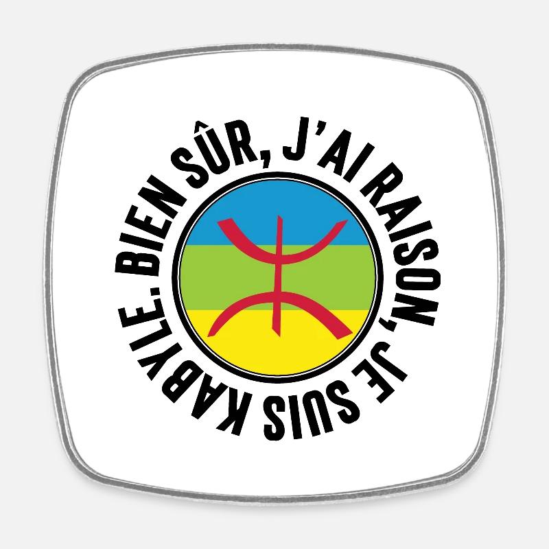 Je suis Kabyle - Magnet carré - blanc