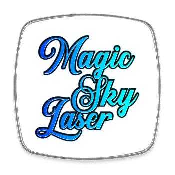 Magic 11 - Viereckiger Kühlschrankmagnet - Weiß - Vorne