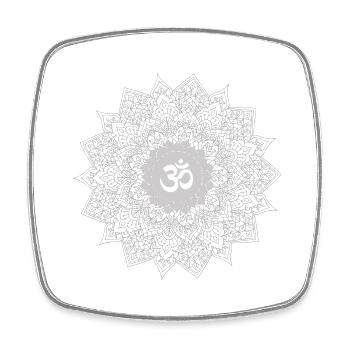 om chakra mandala yoga liebe2 - Viereckiger Kühlschrankmagnet - Weiß - Vorne