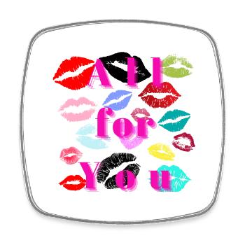 All Kisses for You - Viereckiger Kühlschrankmagnet - Weiß - Vorne