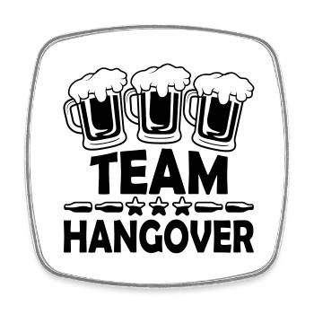 Hangover Team Alcohol - Square fridge magnet - white - Front