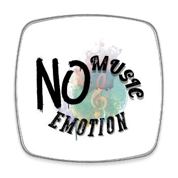 No music no emotion - Magnet carré - blanc - Devant