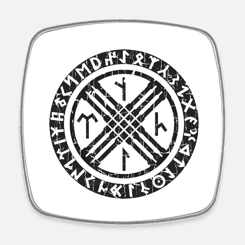 Tengri - Square fridge magnet - white