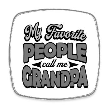 People Call Me Grandpa - Square fridge magnet - white - Front