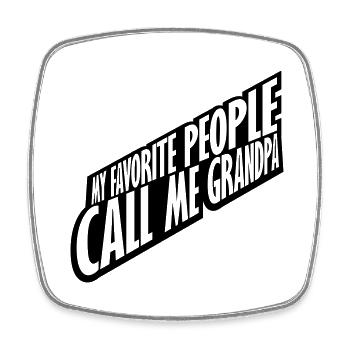 People Call Me Grandpa - Square fridge magnet - white - Front
