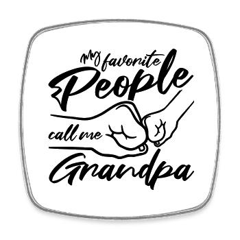 People Call Me Grandpa - Viereckiger Kühlschrankmagnet - Weiß - Vorne