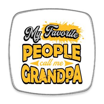 People Call Me Grandpa - Square fridge magnet - white - Front