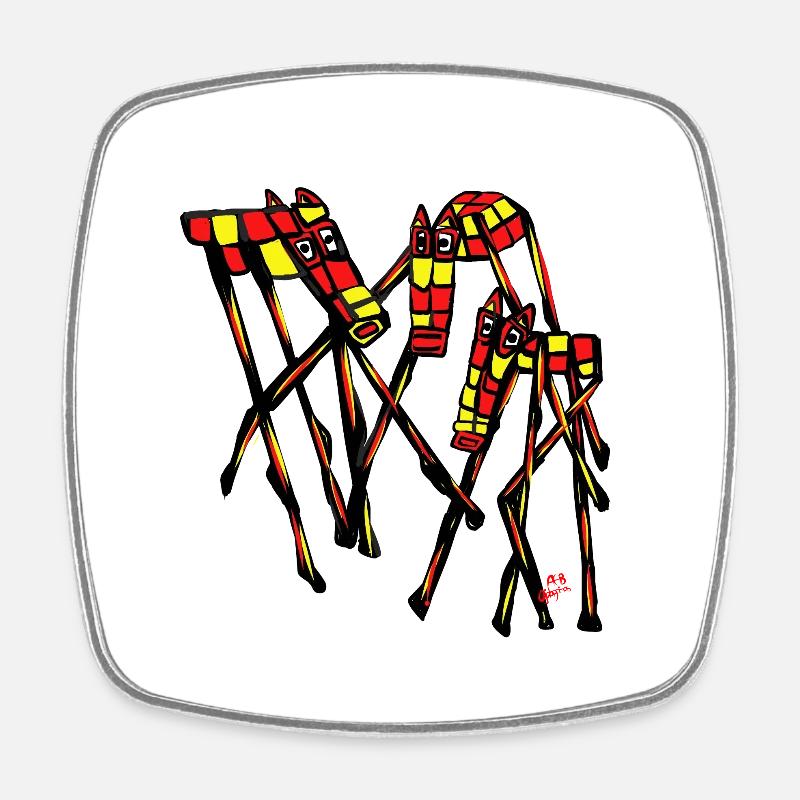 Spanish offspring. - Square fridge magnet - white