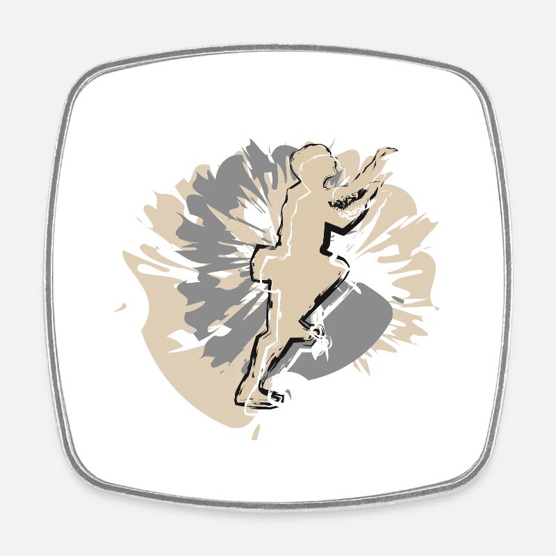 Valentine's Day climbing for men - Square fridge magnet - white