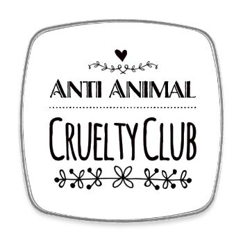 Anti Animal Cruelty Club Vegan Saying - Square fridge magnet - white - Front
