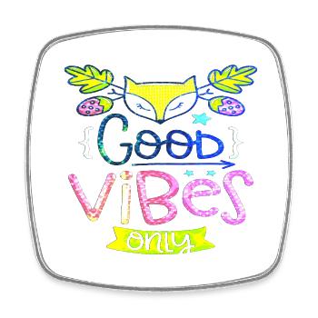 Think outside the box positive thoughts happy - Square fridge magnet - white - Front