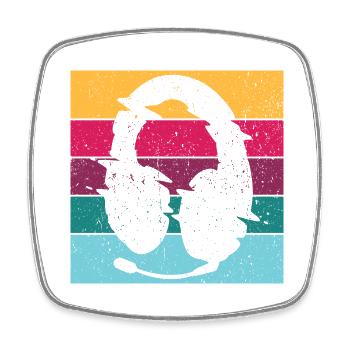 Gambling Listen Gaming Gamer Gift Gambler - Square fridge magnet - white - Front