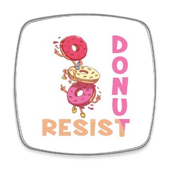Donut Resist - Square fridge magnet - white - Front