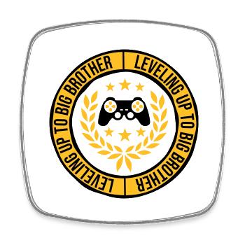 Monter de niveau grand frère - Magnet carré - blanc - Devant