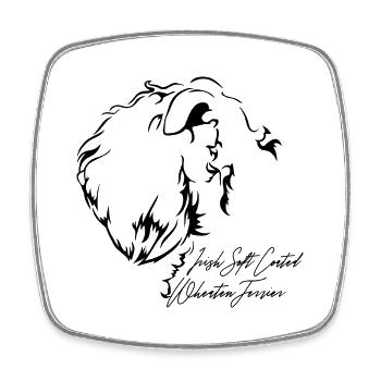 IRISH SOFT COATED WHEATEN TERRIER Profil Hunde - Viereckiger Kühlschrankmagnet - Weiß - Vorne