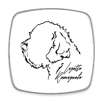LAGOTTO ROMAGNOLO Profil Chiens Wilsigns - Magnet carré - blanc - Devant