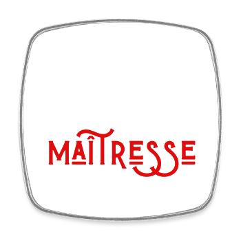 Pas parfaite mais maîtresse - Magnet carré - blanc - Devant