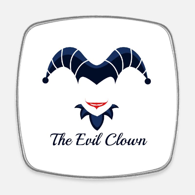 Clown - Square fridge magnet - white