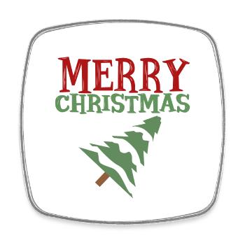 Merry christmas - Viereckiger Kühlschrankmagnet - Weiß - Vorne