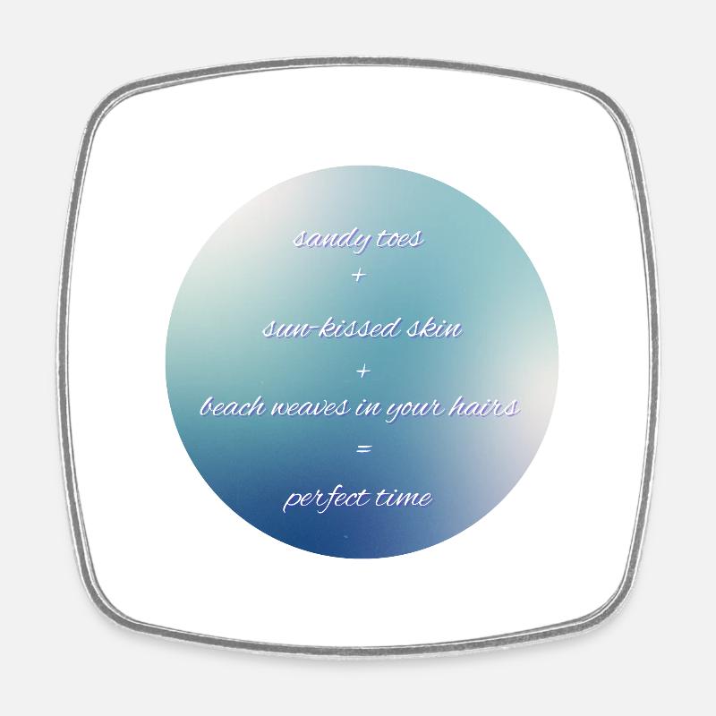 perfect time - Square fridge magnet - white