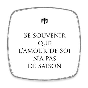 amourdesoi - Magnet carré - blanc - Devant