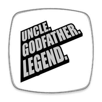 Uncle Godfather Legend Zitat - Viereckiger Kühlschrankmagnet - Weiß - Vorne