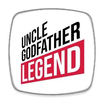 Uncle Godfather Legend Zitat - Viereckiger Kühlschrankmagnet - Weiß - Vorne