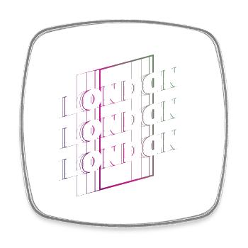 Londres Angleterre Royaume-Uni City Font Skyline Accueil - Magnet carré - blanc - Devant
