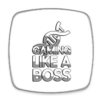 JOUER COMME UN PATRON + ADN - Gaming - Magnet carré - blanc - Devant