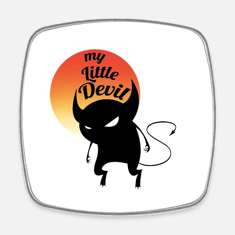 my little devil!! - Square fridge magnet - white