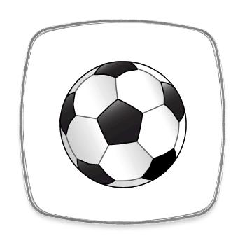 Football With Green Background - Square fridge magnet - white - Front