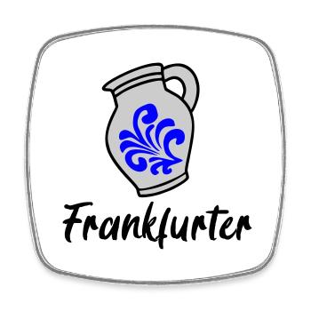 Hesse Bembel Apfelwein - Viereckiger Kühlschrankmagnet - Weiß - Vorne