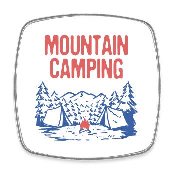 Mountain Camping Wildlife Hiking Outdoor Hiker - Viereckiger Kühlschrankmagnet - Weiß - Vorne