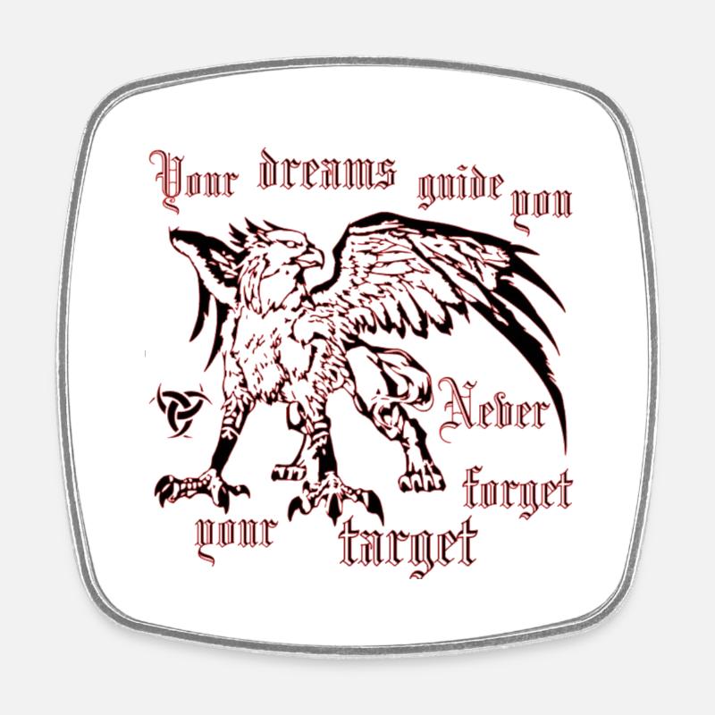 Grab Target - Square fridge magnet - white