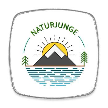 Naturjunge - Viereckiger Kühlschrankmagnet - Weiß - Vorne