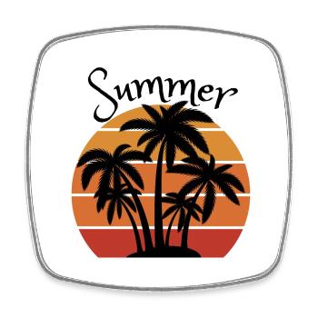 Summer - Magnet carré - blanc - Devant