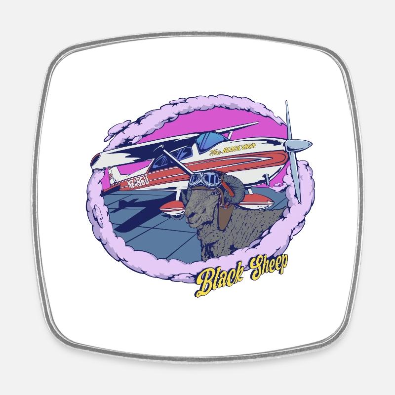Cessna Black Sheep - Square fridge magnet - white