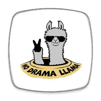 Boden Loch Peace Lama - Viereckiger Kühlschrankmagnet - Weiß - Vorne