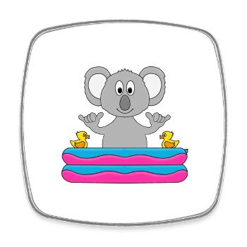 KOALA - POOL - PLANSCHBECKEN - SHAKA - SOMMER - Viereckiger Kühlschrankmagnet - Weiß - Vorne