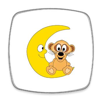 ERDMÄNNCHEN - MOND - TIER - KIND - BABY - Viereckiger Kühlschrankmagnet - Weiß - Vorne