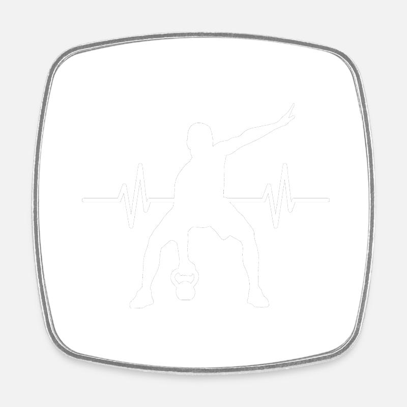 GYM TRAINING - Square fridge magnet - white