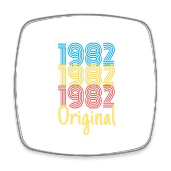 1982 Original / Birthday Gift - Square fridge magnet - white - Front