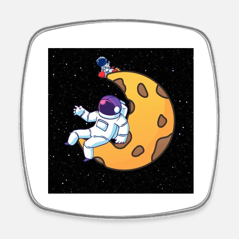 Astronaute - Magnet carré - blanc