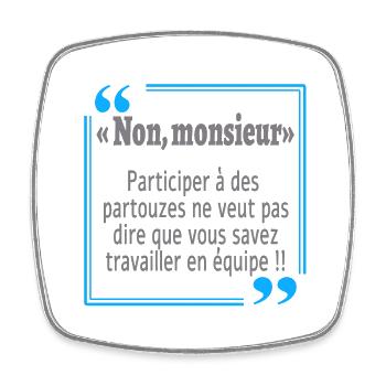 Non monsieur - Magnet carré - blanc - Devant