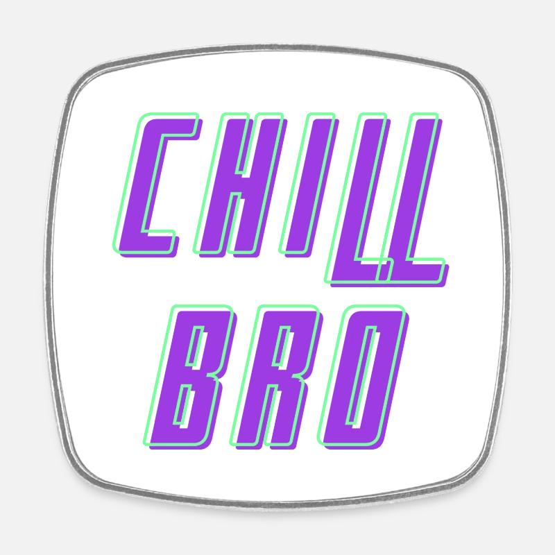 Chill - Viereckiger Kühlschrankmagnet - Weiß