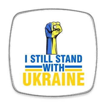 je suis encore soutiens Ukraine - support Ukraine - Magnet carré - blanc - Devant