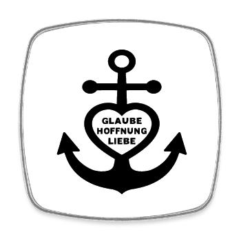 Jesus Christus von Nazareth Glaube Bibel Jesus - Viereckiger Kühlschrankmagnet - Weiß - Vorne