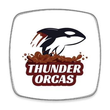 Thunder Orcas 2022 - Viereckiger Kühlschrankmagnet - Weiß - Vorne