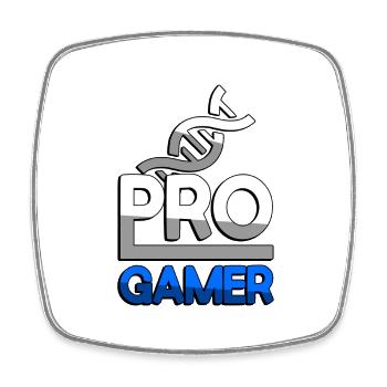 PRO GAMER (Blue) + DNA - Gaming - Square fridge magnet - white - Front
